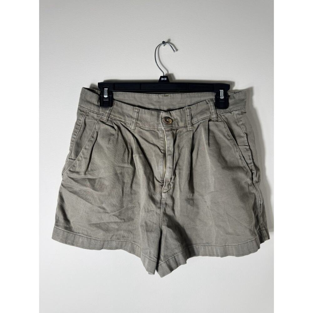 Free People Pleated Khaki Chino Shorts Women's Size 4